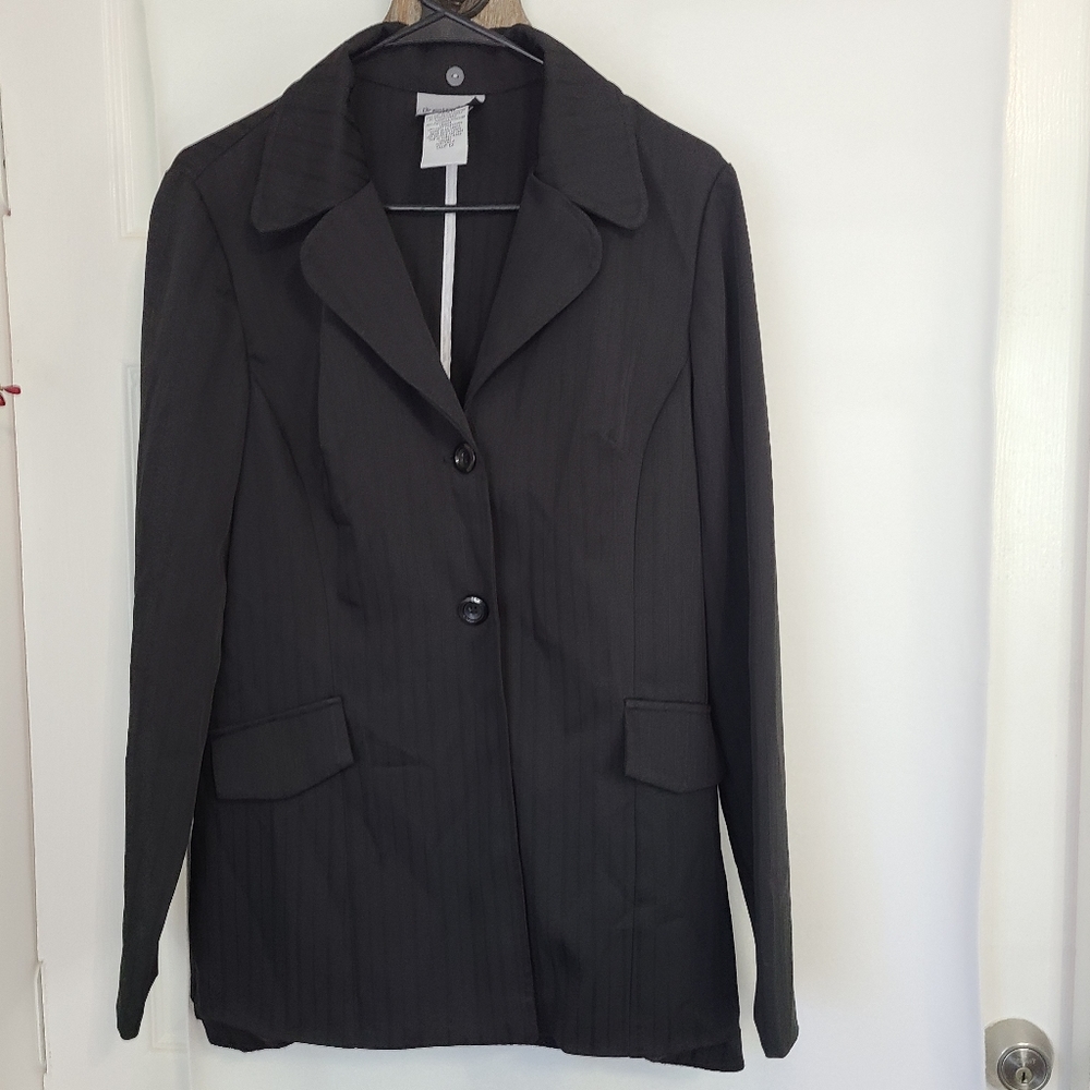 (1227) Breaking Loose Woman's Long Sleeve Blazer, Size: 12 Color: Black